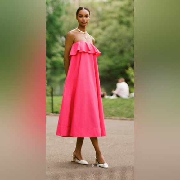 NWT - Anthropologie Flounce A-Line Midi Dress - XS - Picture 1 of 6